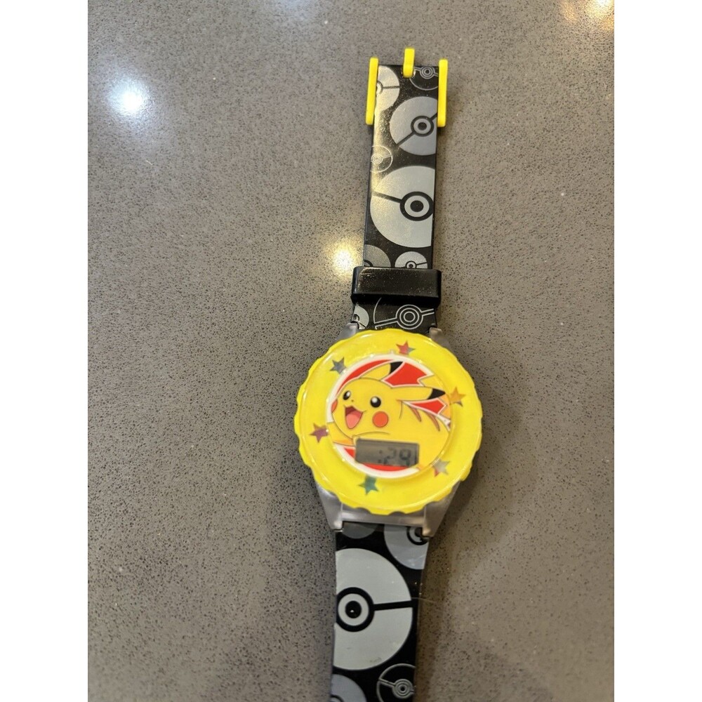 Pokemon Pikachu Digital Light Up Watch Accutime 2022 POK4222TG Works